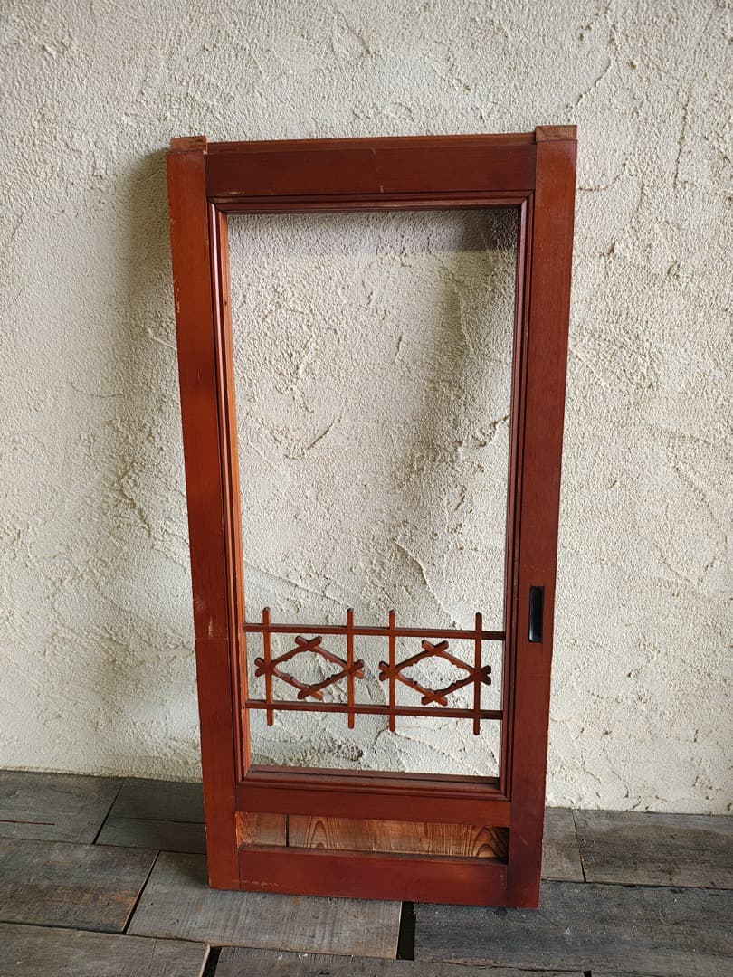 古建具　窓　引き違い窓　組み木　M0185