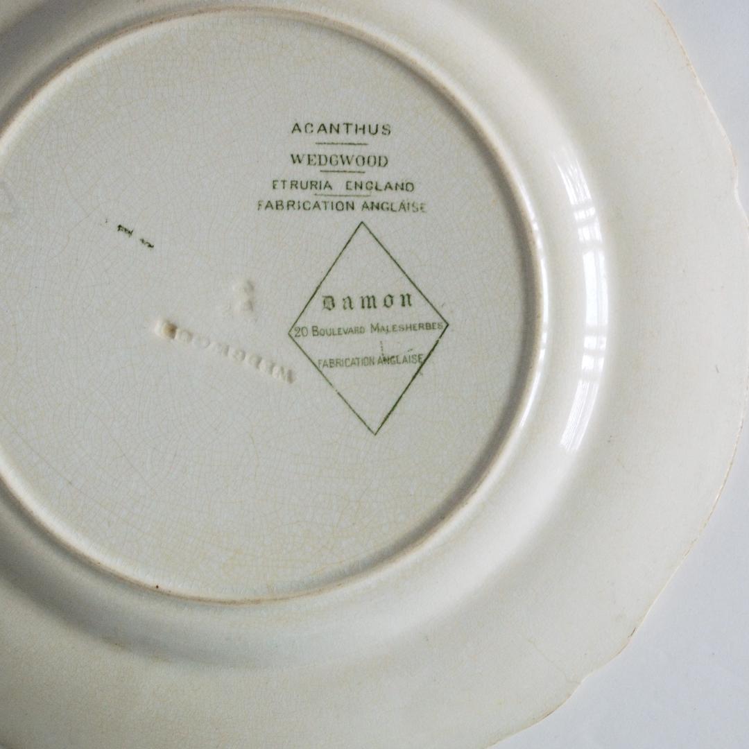 ウェッジウッド アカンサスシリーズの絵皿 パリ Damon 社が販売代理店のもの
