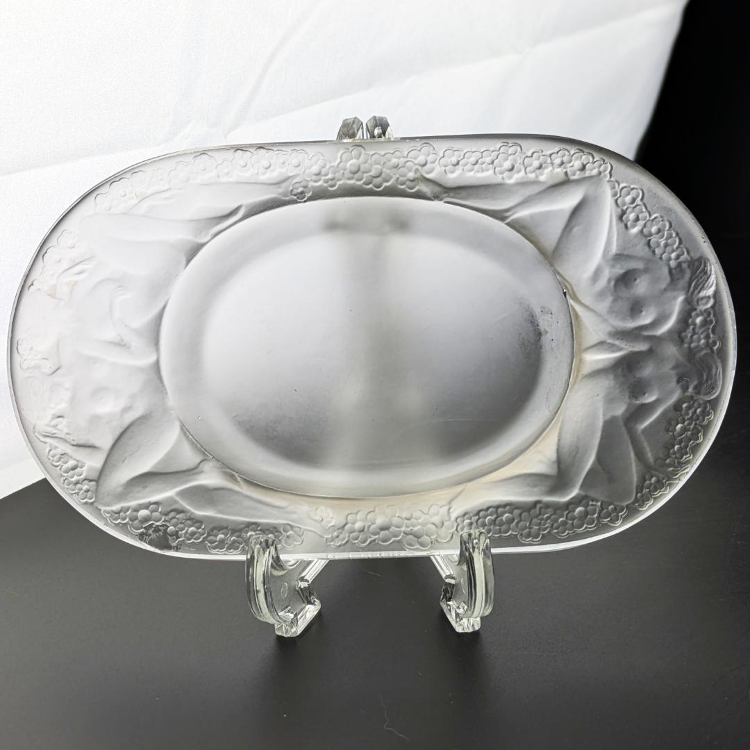 ルネ・ラリック初期作 Médicis 1924 葡萄と裸婦文 フロスト加工お買得