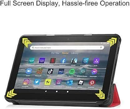 Fire 7 タブレットカバー　第12世代用　　 ケース Fire 7 レッド