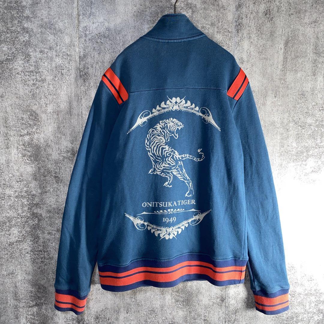 ヴィンテージ風 オニツカタイガー　1949 刺繍ロゴ ジャケット　背面虎　M