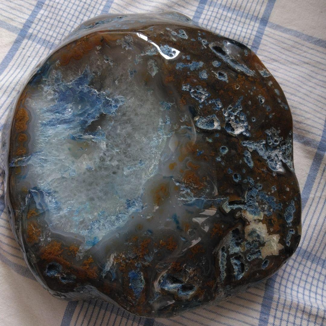 青瑪瑙ドーム、原石、ジオード、開運、縁起物、観賞石、パワーストーン、厄除け、石