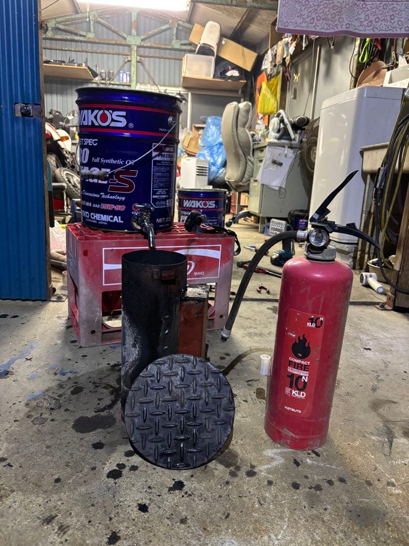 廃油ストーブ　消化器　10型