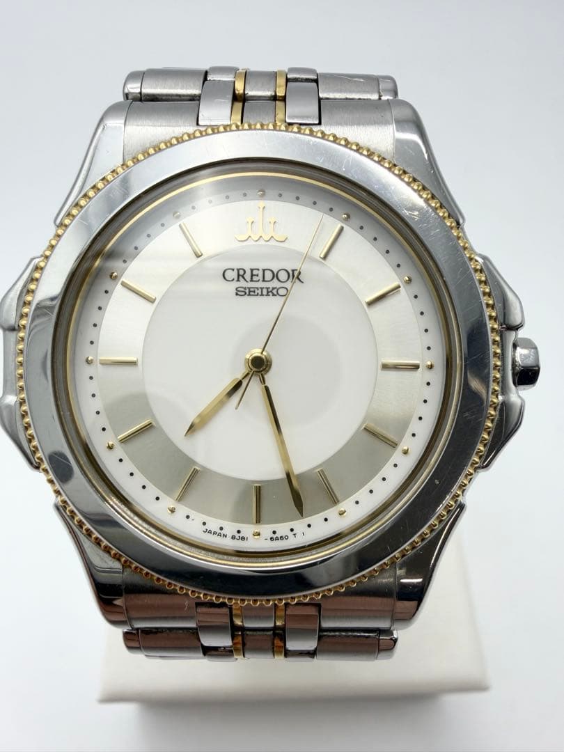 セイコー クレドール 18KT+ST 8J81-6A20 クォーツ メンズ