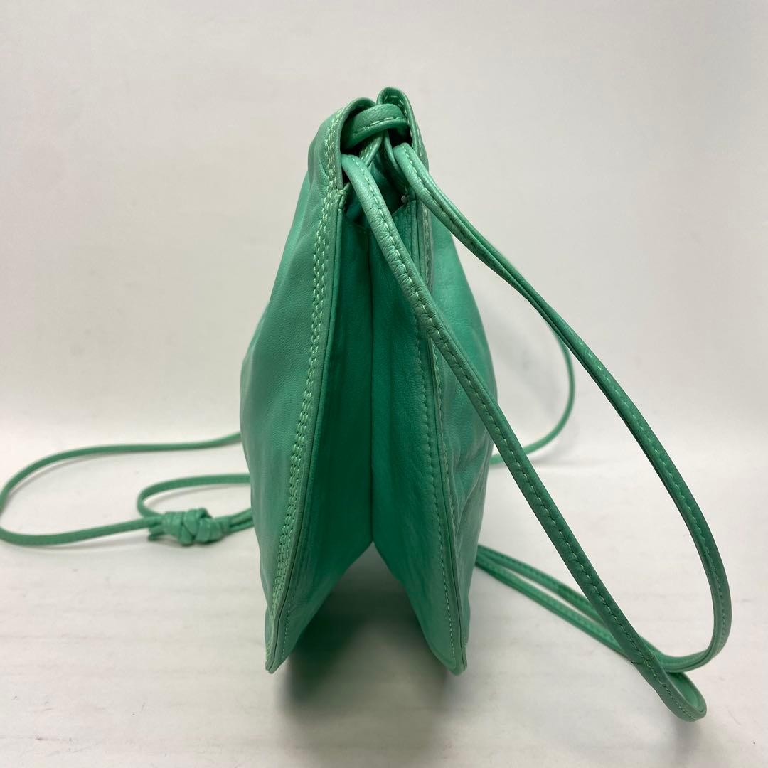 【希少カラー】ロエベ ショルダーバッグ ミントグリーン ナッパレザー アナグラム