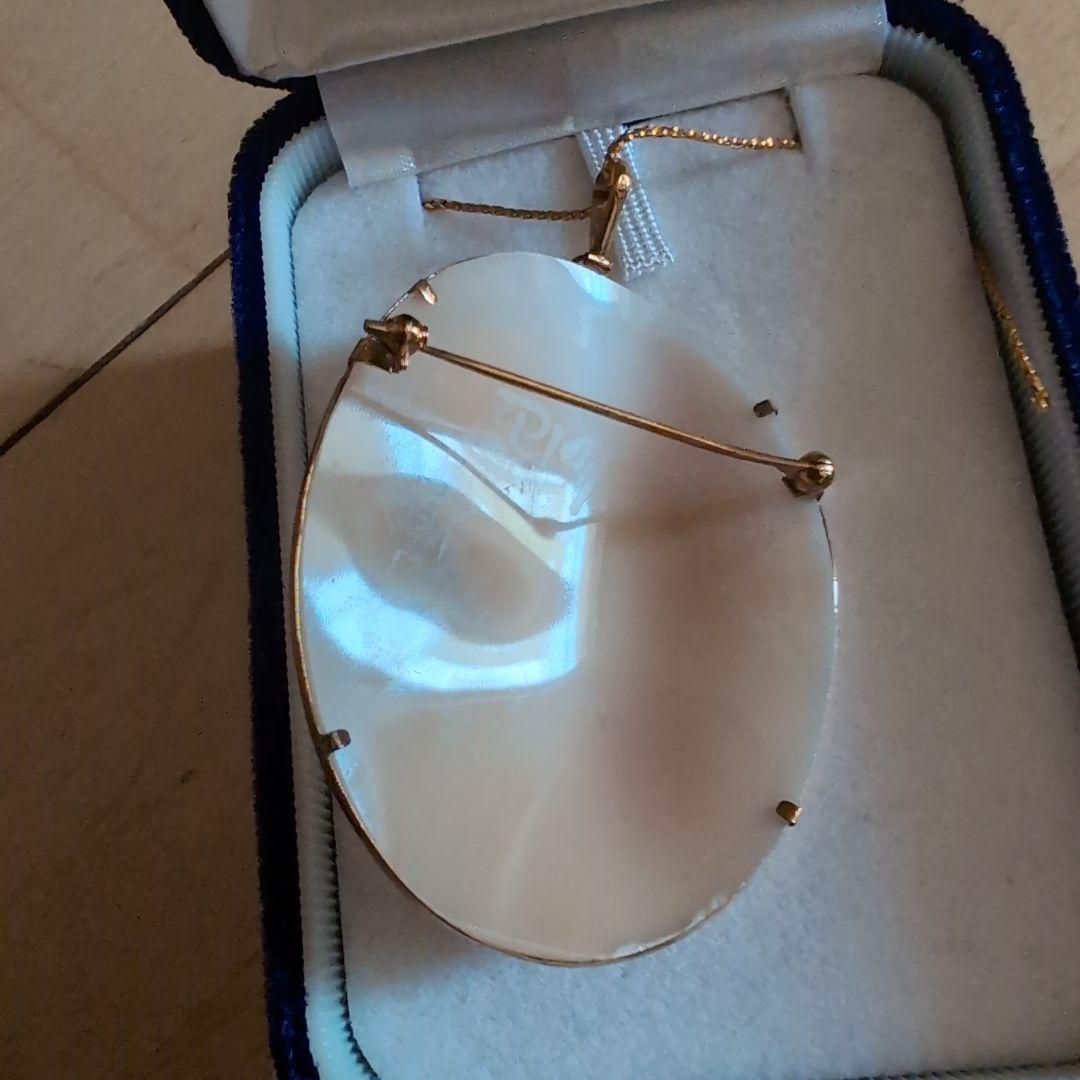 シェルカメオ　ブローチK18