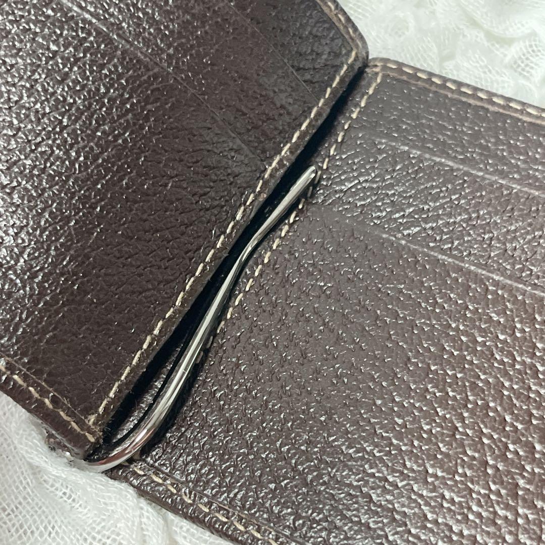 超希少✨美品　GUCCI GGキャンバス 二つ折り財布　マネークリップ　グッチ