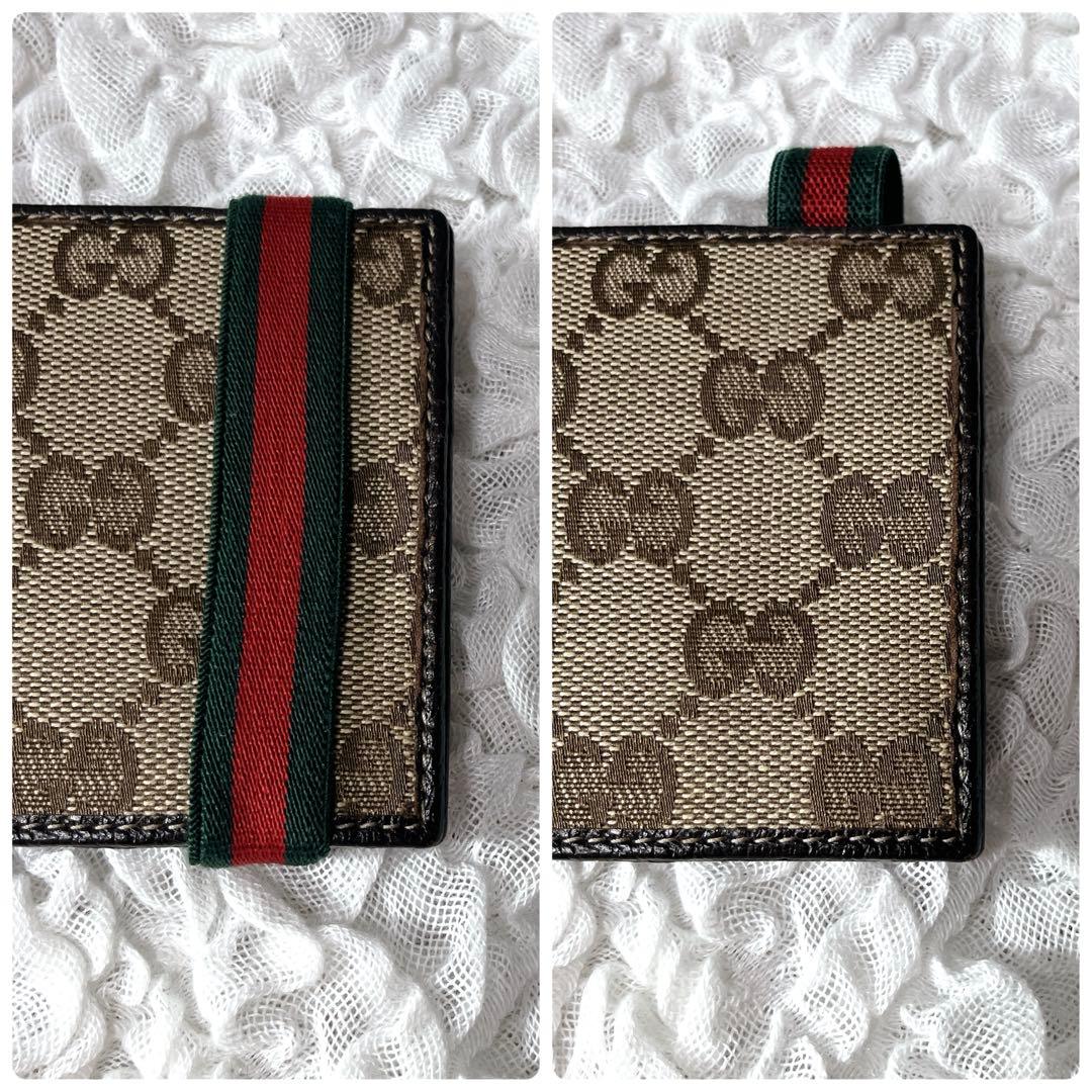 超希少✨美品　GUCCI GGキャンバス 二つ折り財布　マネークリップ　グッチ