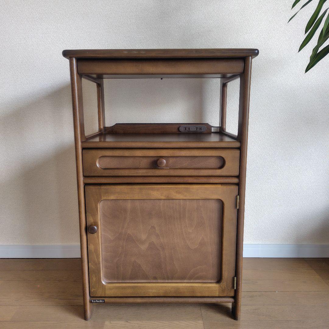 カリモク サイドボード 引き出し 扉付き 2口コンセント