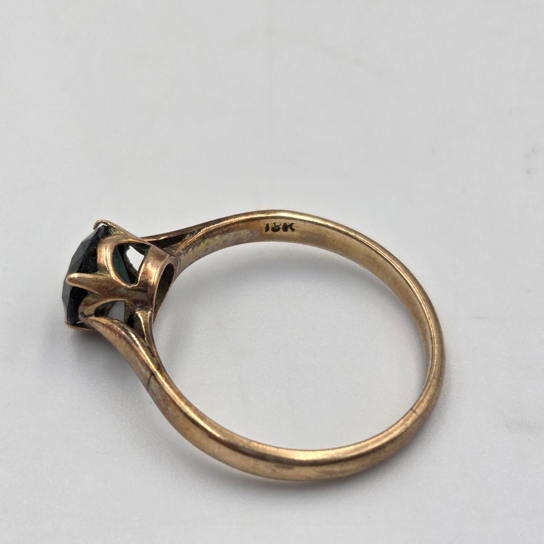 シ*9様 18金 色石リング 18k エメラルド ? アクセサリー