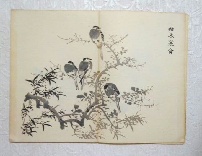 彩色木版画画帖本竹洞花鳥畫譜初版中林竹洞名古屋の江戸後期の画家安永5年～嘉永6年