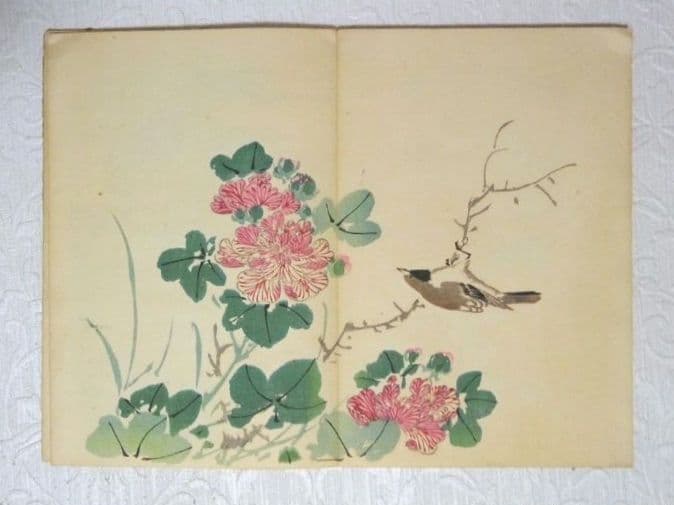 彩色木版画画帖本竹洞花鳥畫譜初版中林竹洞名古屋の江戸後期の画家安永5年～嘉永6年