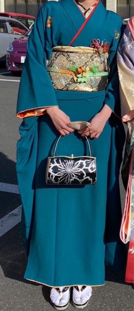 振袖フルセット、成人式、重ね衿、帯揚げ帯締め、伊達紋 正絹振袖フルセット　帯枕