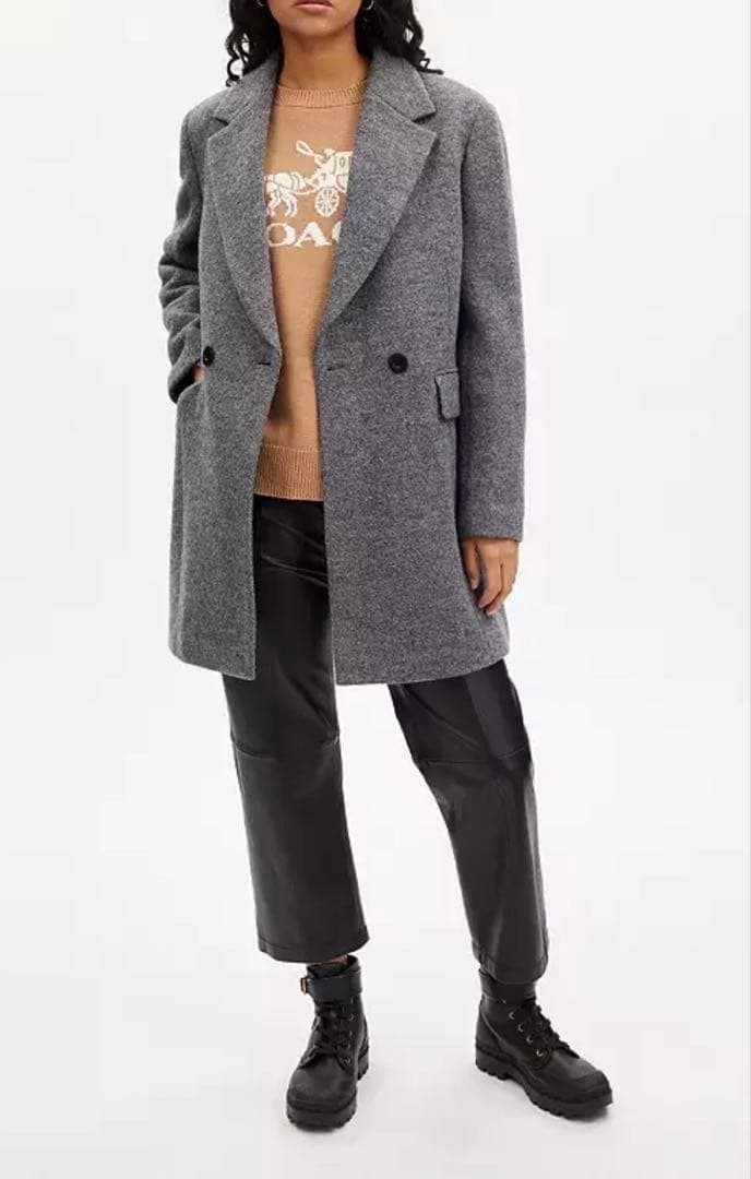 COACH 新品未使用品　黒 チェスターコート Mサイズ