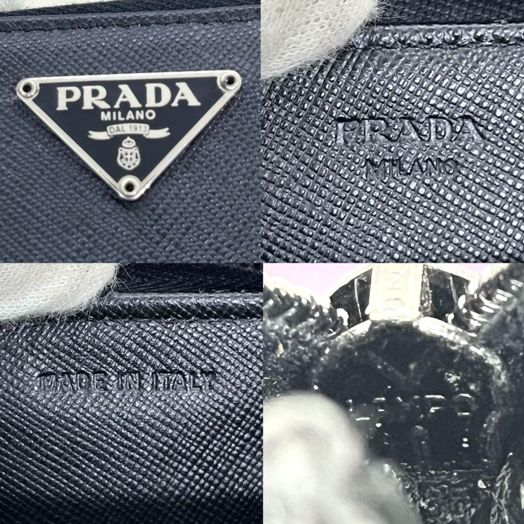 極美品/箱・ギャラ付き✨プラダ ケース 三角ロゴ サフィアーノレザー