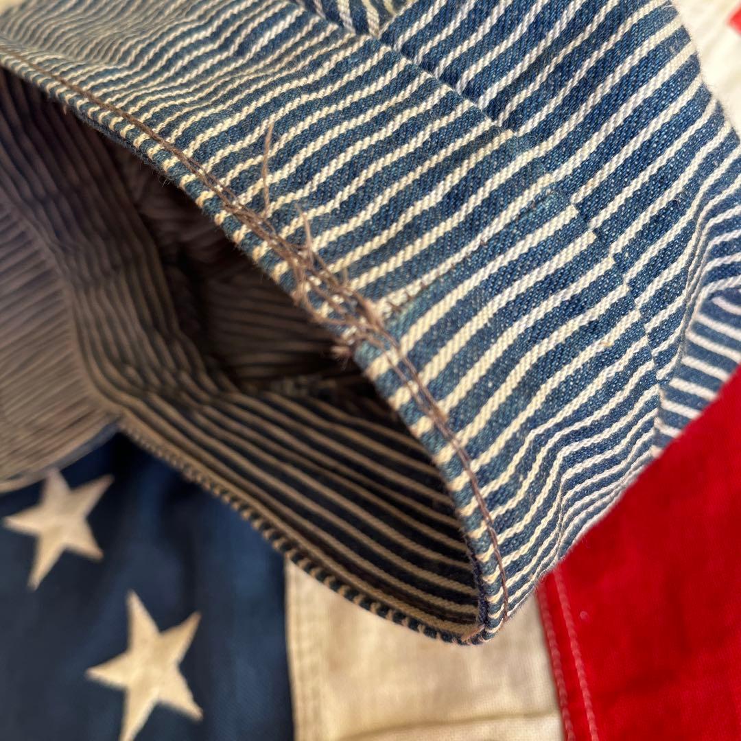 60s 〜 70s ビンテージ Lee ヒッコリー ワークキャップ Lアメリカ製