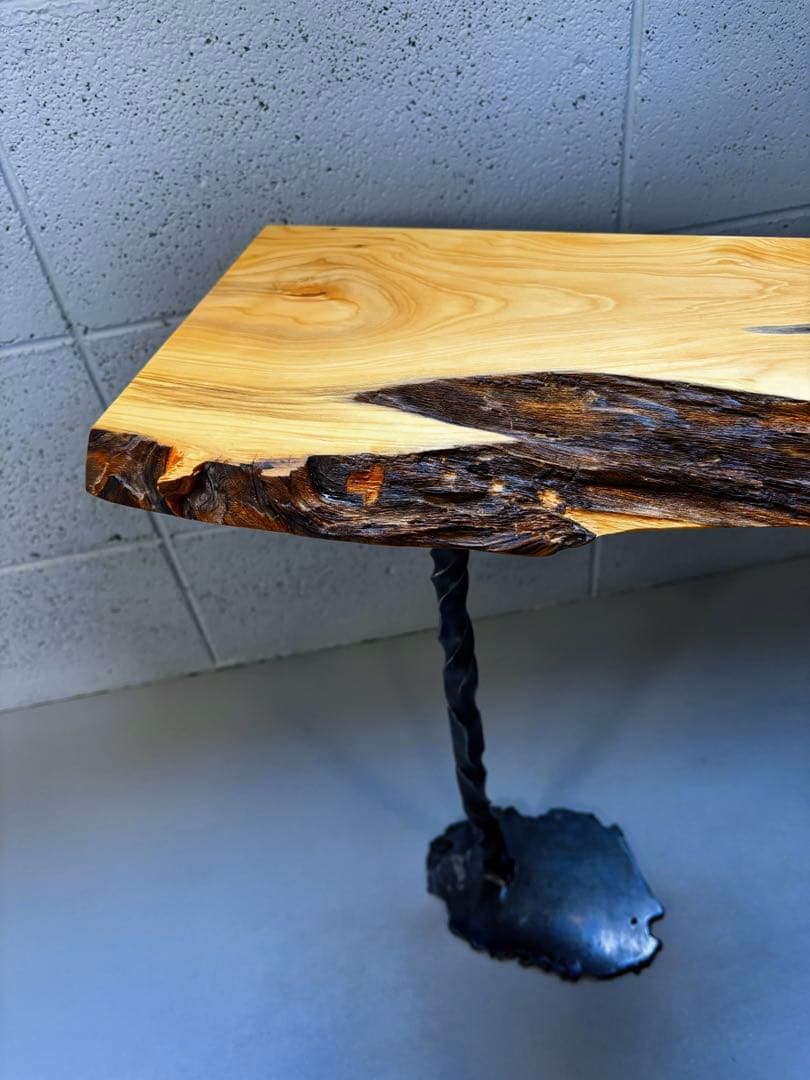 榧サイドテーブル一枚板無垢材自然木コーヒーテーブルナイトテーブル植物置き台盆栽