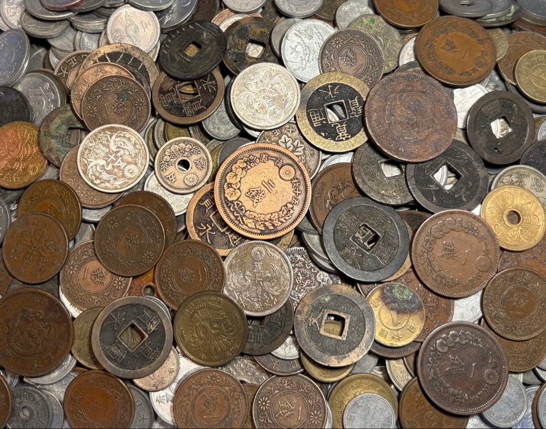 日本古銭1.5kg以上　【銀貨本物保証】　日本古銭まとめ売り　S1