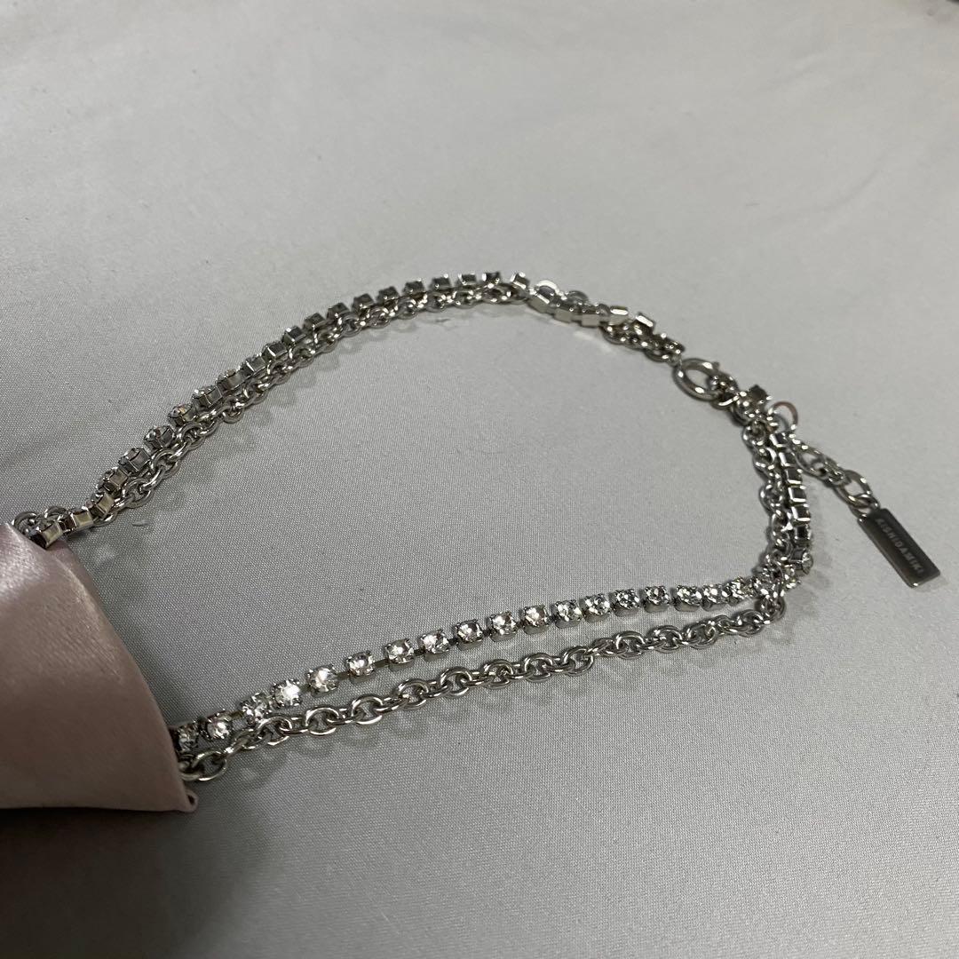 KISHIDAMIKI チェーンタイ　ライトピンク　ネクタイ