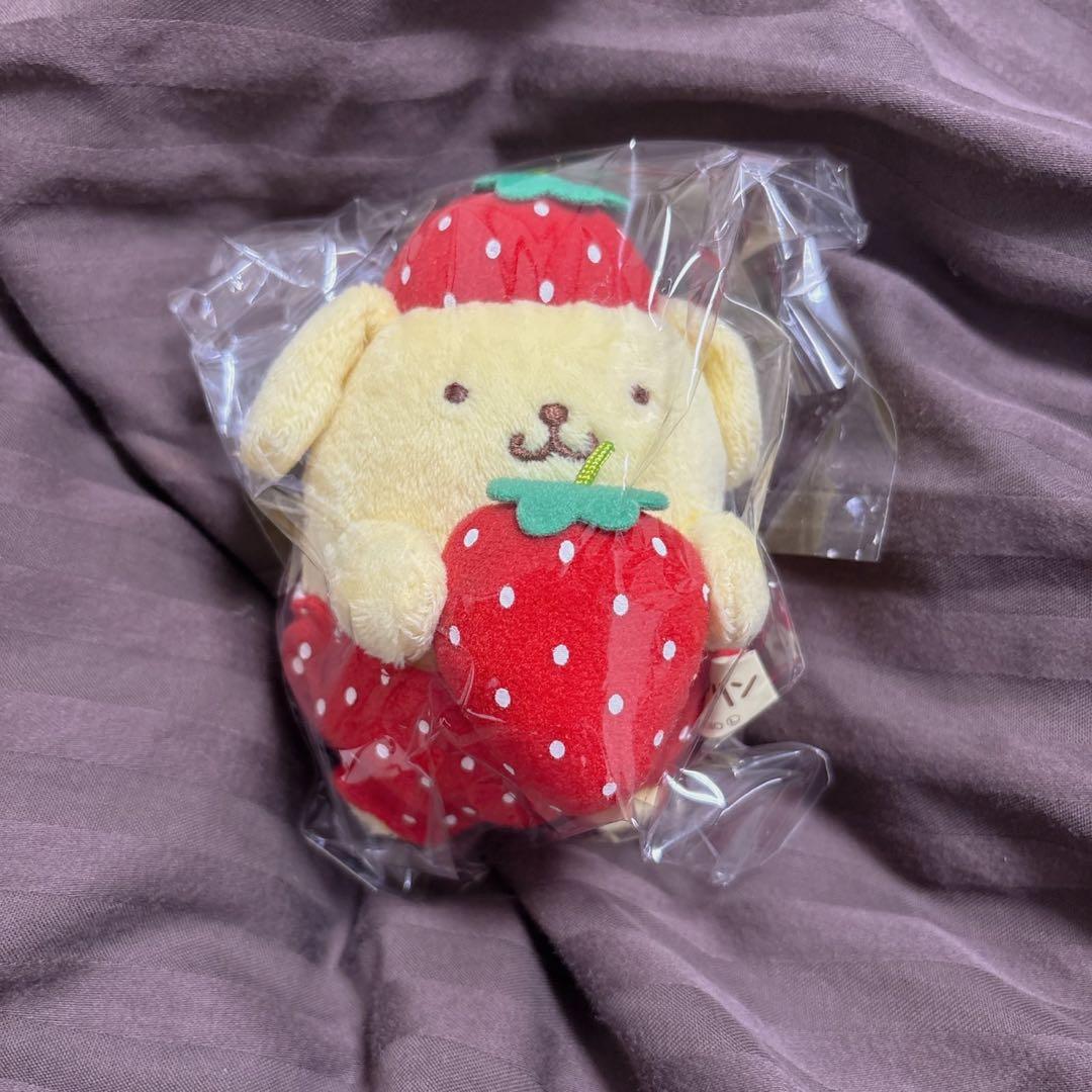 サンリオポムポムプリン　ポムポムプリンカフェ　いちご　フルーツ　マスコット