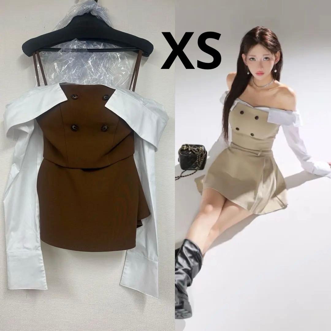 GL4324 XS ローブドフルールグロッシー　長袖　Sugar キャバドレス