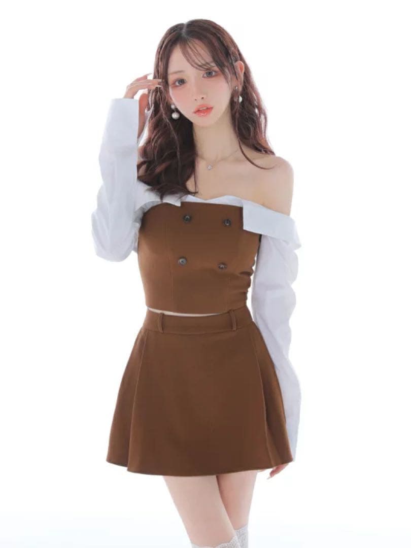 GL4324 XS ローブドフルールグロッシー　長袖　Sugar キャバドレス