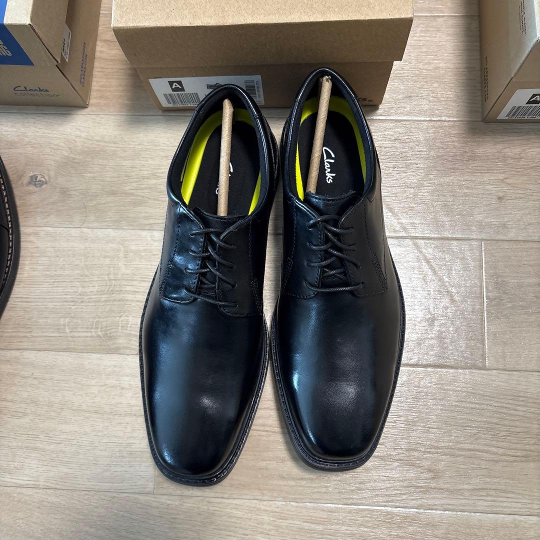 クラークス　Clarks ビジネスシューズ　3足セット　ブラック　28cm