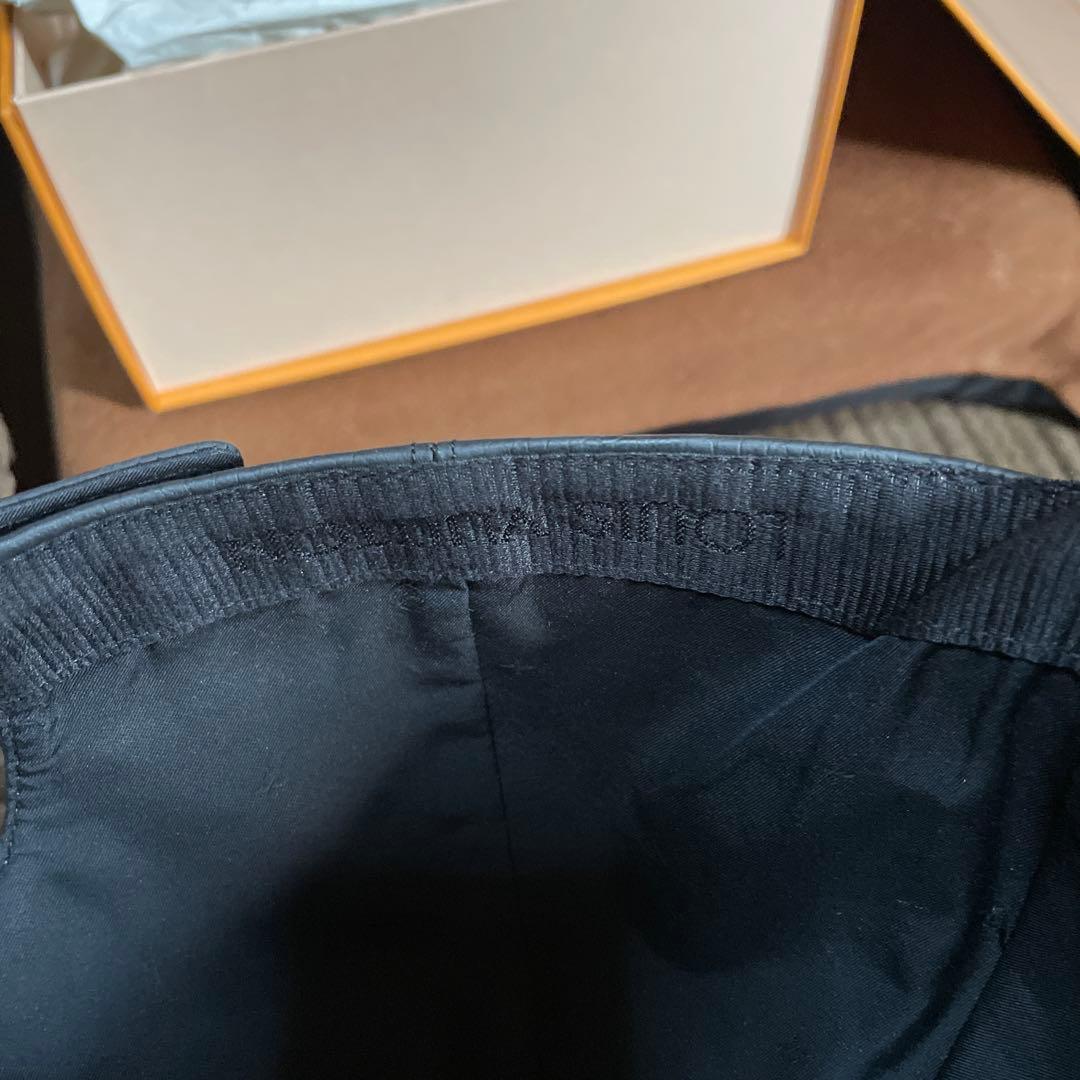 ルイヴィトン　レザーキャップ　メンズ　ブラック