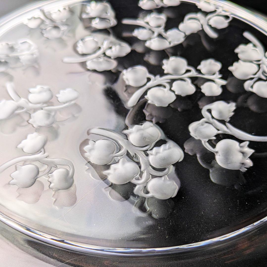 しゃたさん専用硝子にすずらんが遊ぶ★ラリック すずらん 21㎝ プレート 皿a