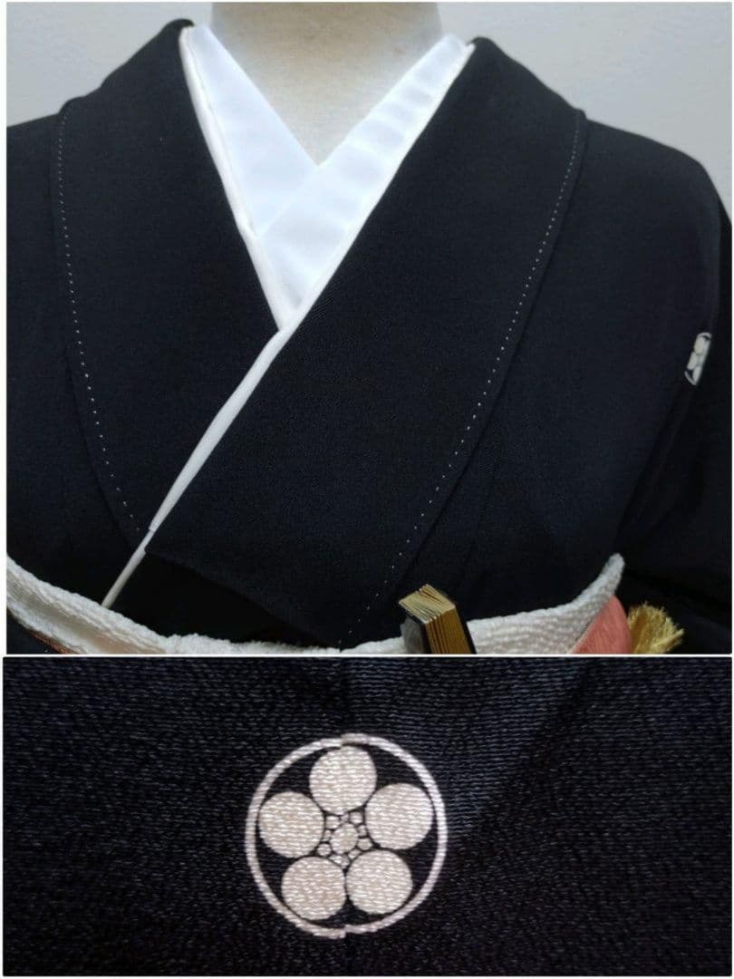 708　半額セール　正絹　美品　格調高い　友禅黒留袖　５点フルセット