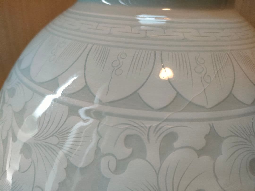 青磁　花瓶　壺　韓国　大きい壺 値下げしました