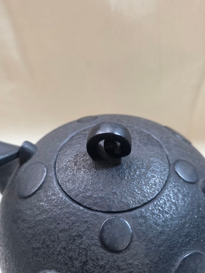 高橋大益　鉄瓶凸玉紋　鉄瓶　■美品■