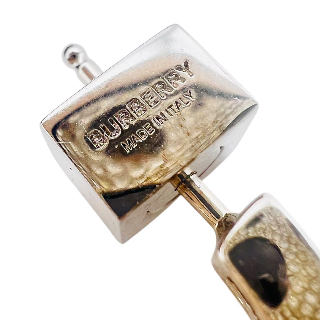 超美品✨バーバリーロンドン　フープ　ピアス　イタリー製　ロゴ