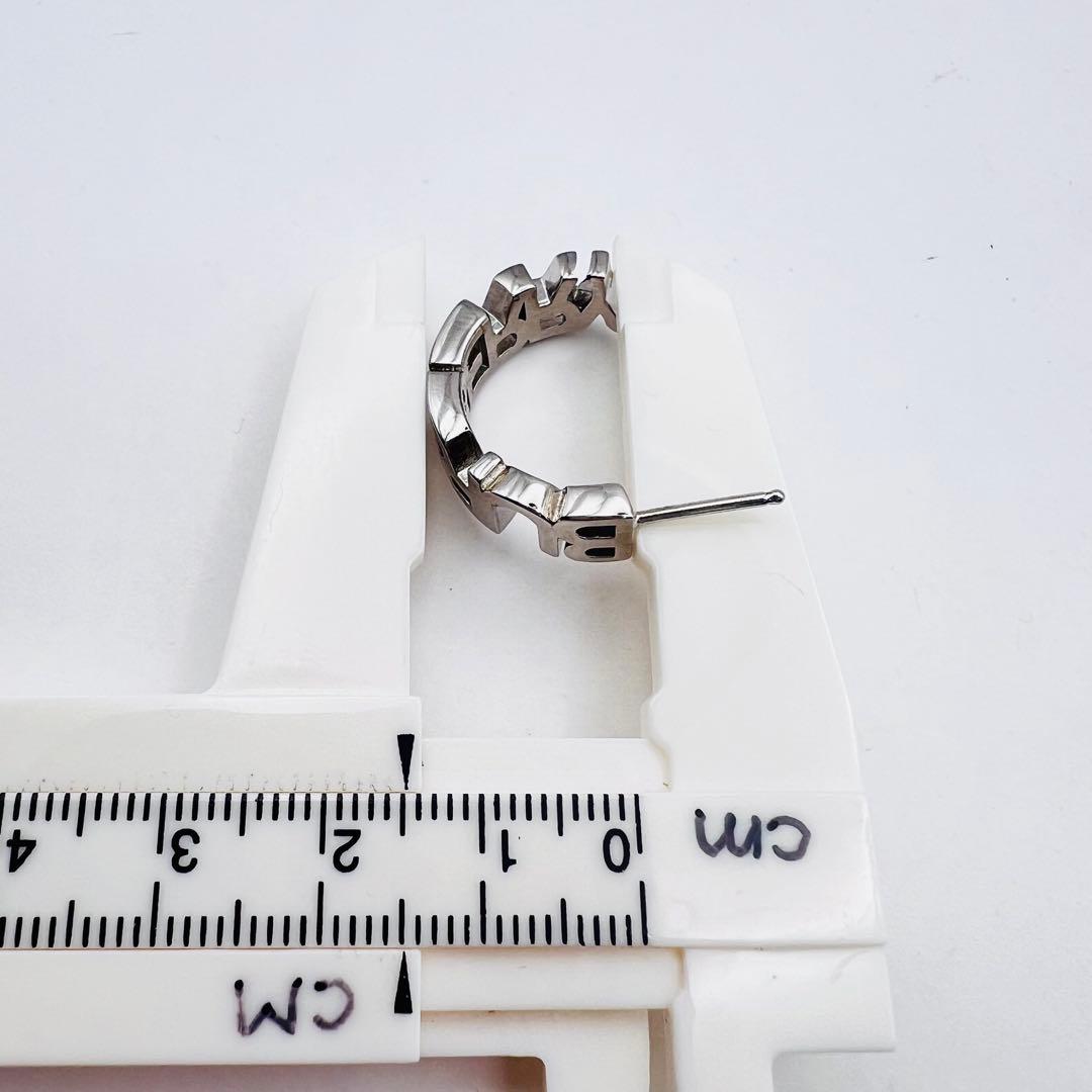 超美品✨バーバリーロンドン　フープ　ピアス　イタリー製　ロゴ