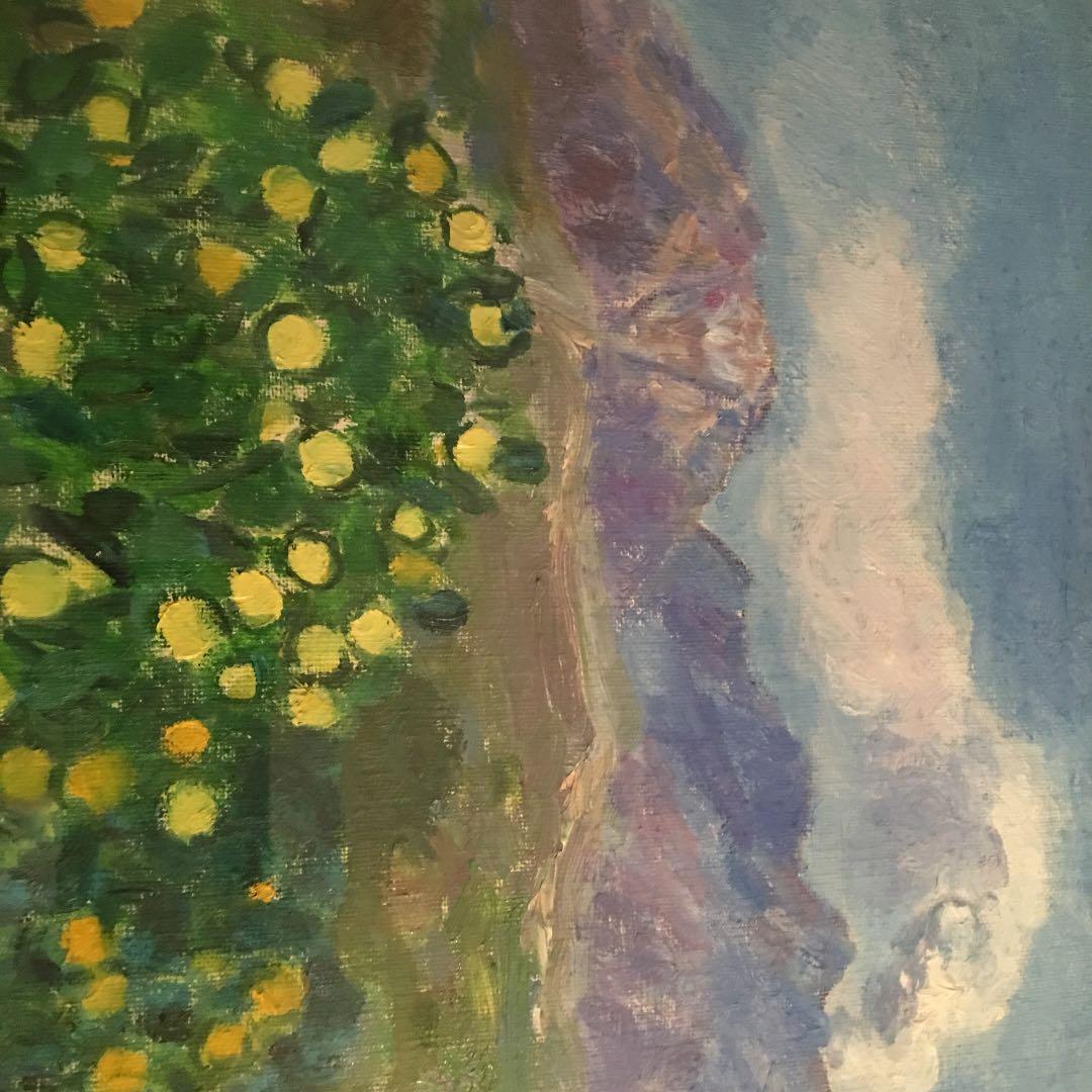 絵画 音羽秀也画伯 夏みかんのある桜島　#桜島