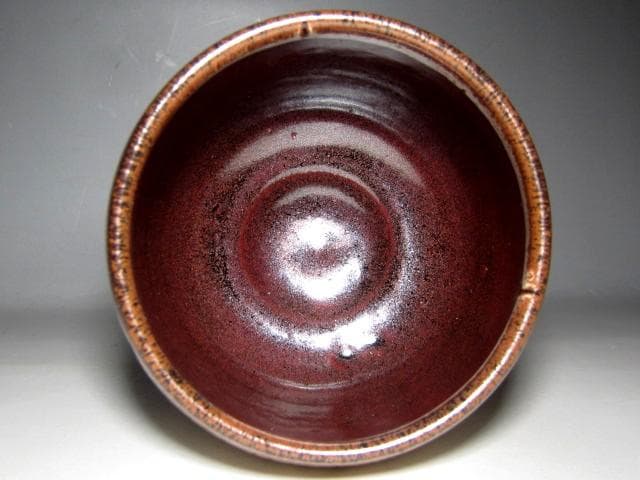 バーナード・リーチ　茶碗　斬新な景色の逸品　　　　　m161