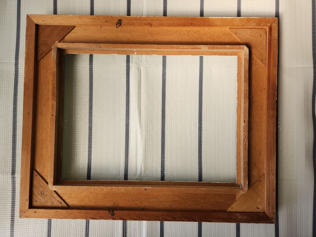 油彩額縁とフレームのセット　サイズ　P8　中古　レトロ