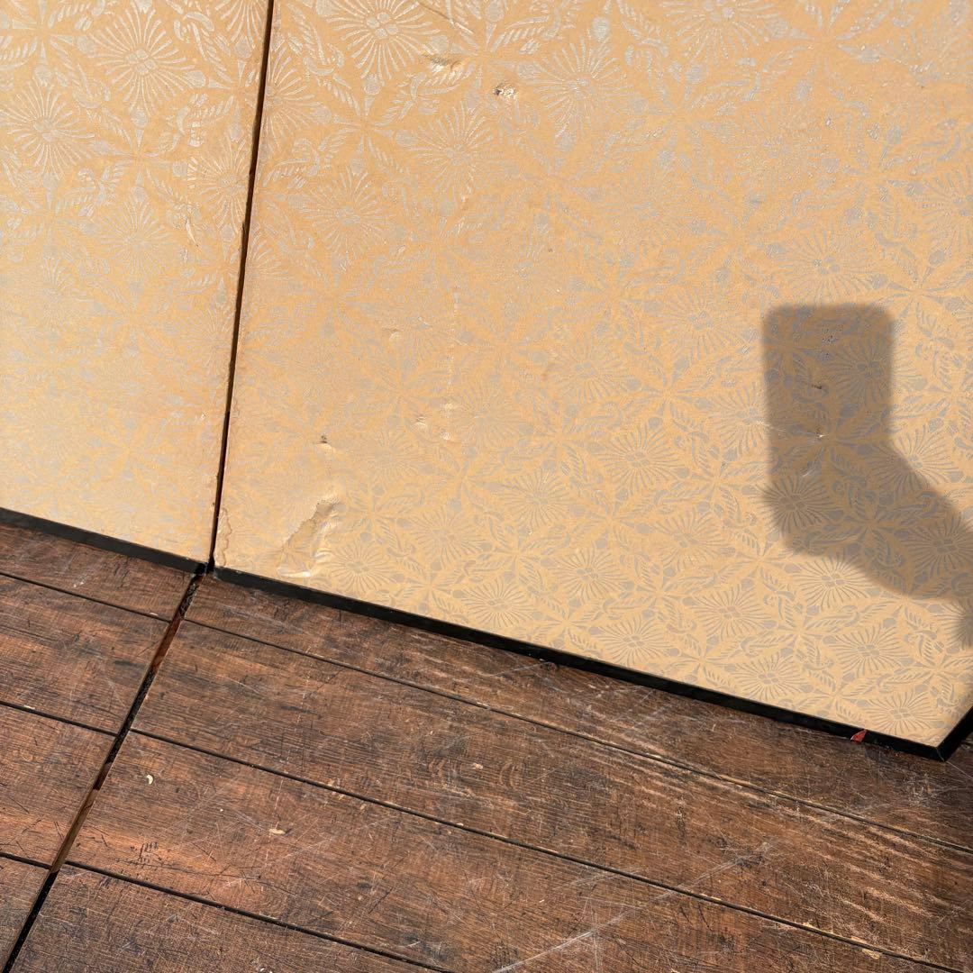 昭和レトロ 日本画 美人画 二曲屏風 白洋 落款あり 衝立 日本画家 白洋 印