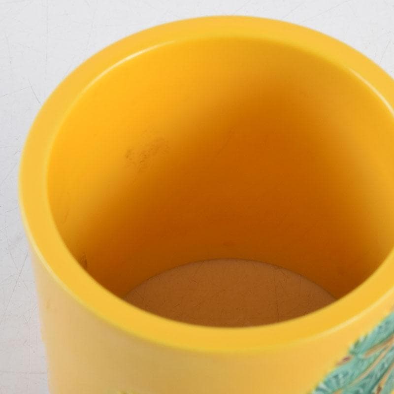 茶道具　中村翠嵐作　黄交趾　根引松　蓋置　共箱　V　9119