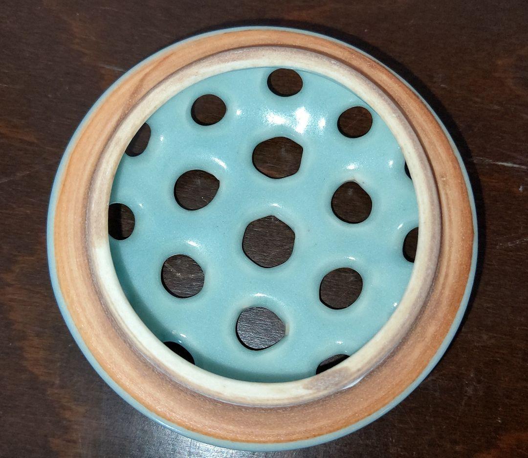 平安洛山作 香炉 三足炉 青瓷香爐 木箱入