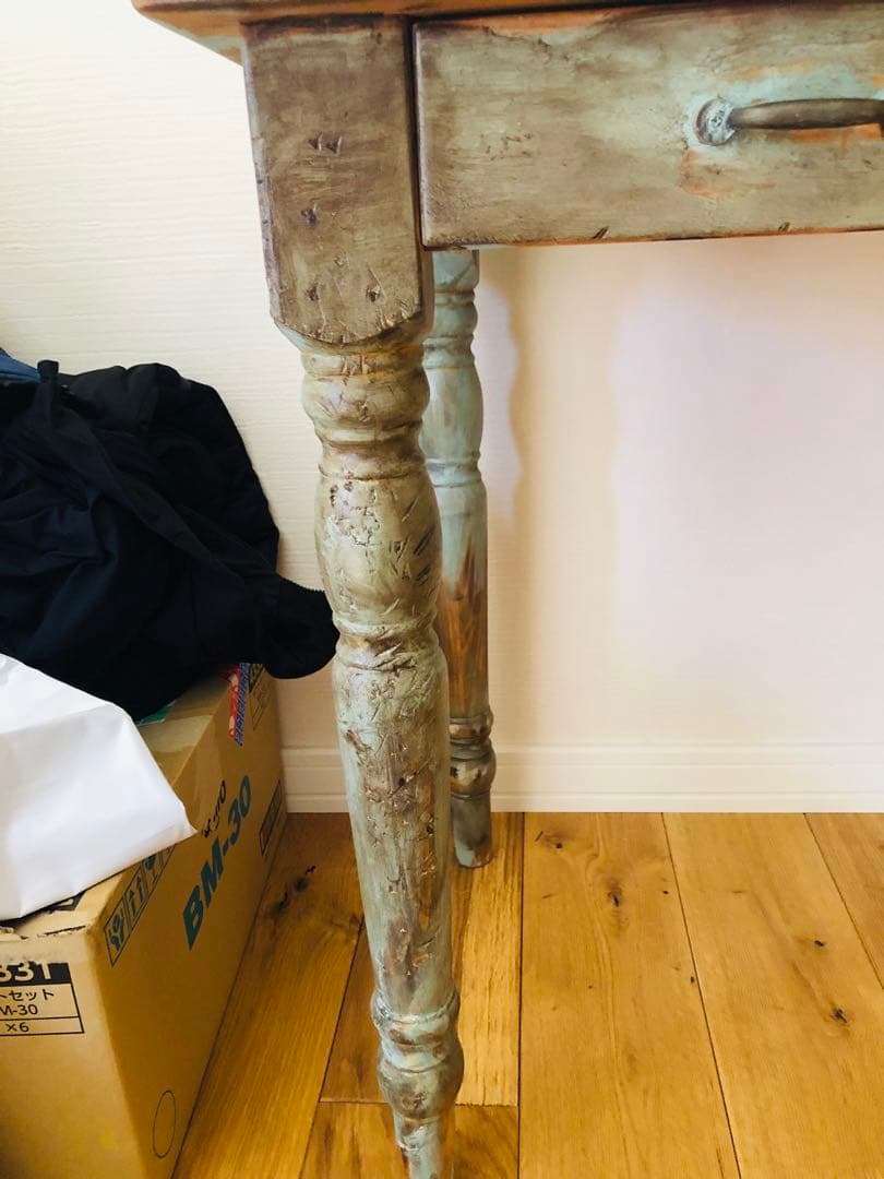 一点物　ビンテージ　アンティーク　机　ワークデスク　ハンドメイド