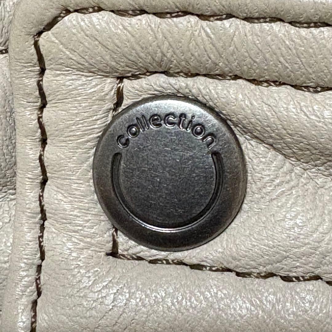 極美品　G-STAGE シングルライダースジャケット ライトグレー　羊革　M