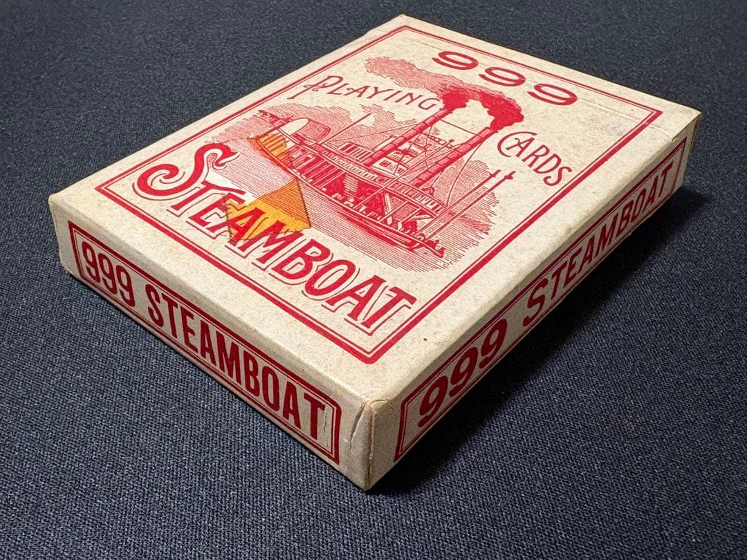 新品未使用 STEAMBOAT 赤 トランプ類税証紙 オールド スチームボート