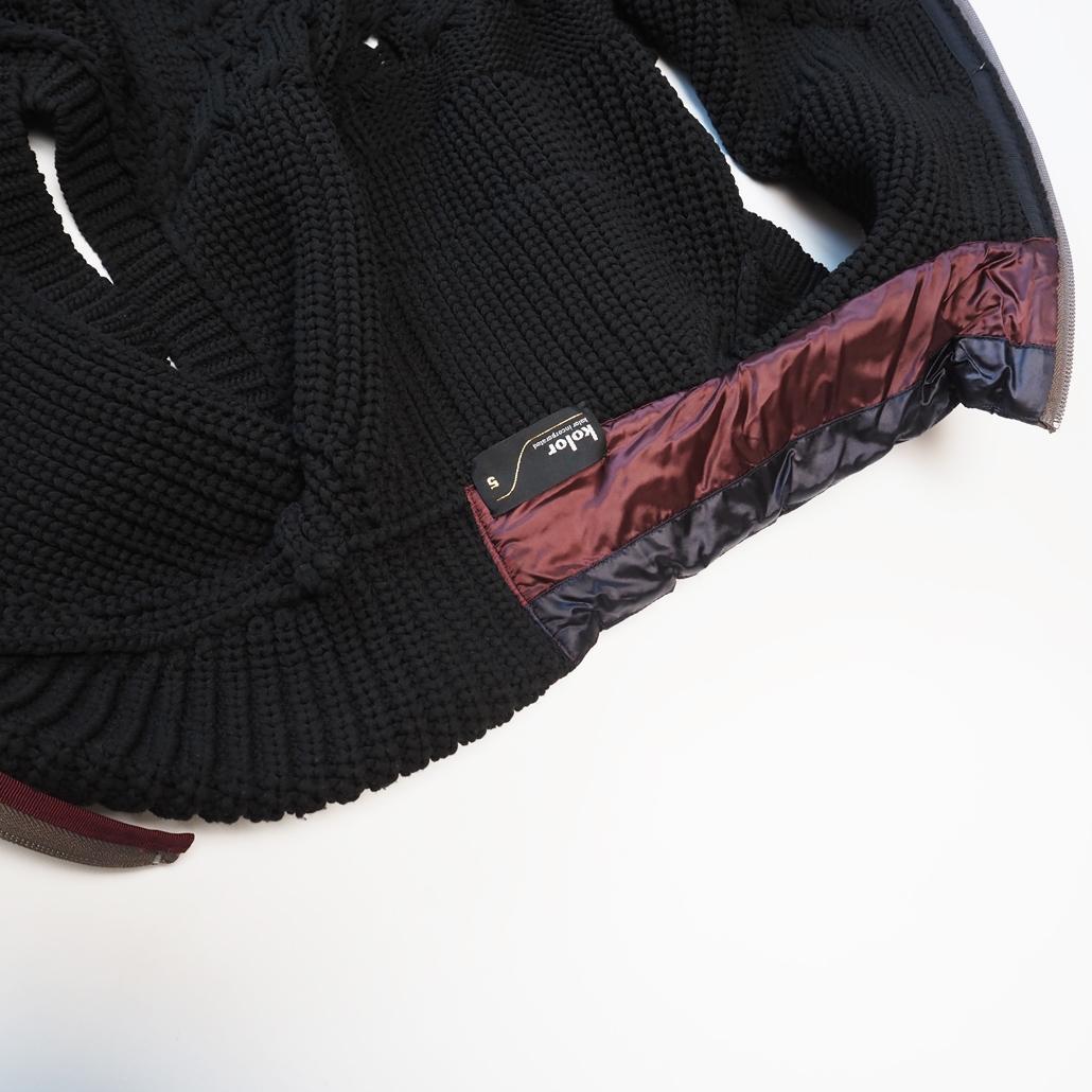 美品 kolor 2024SS 異素材ミックスニットベスト 再構築 カラー