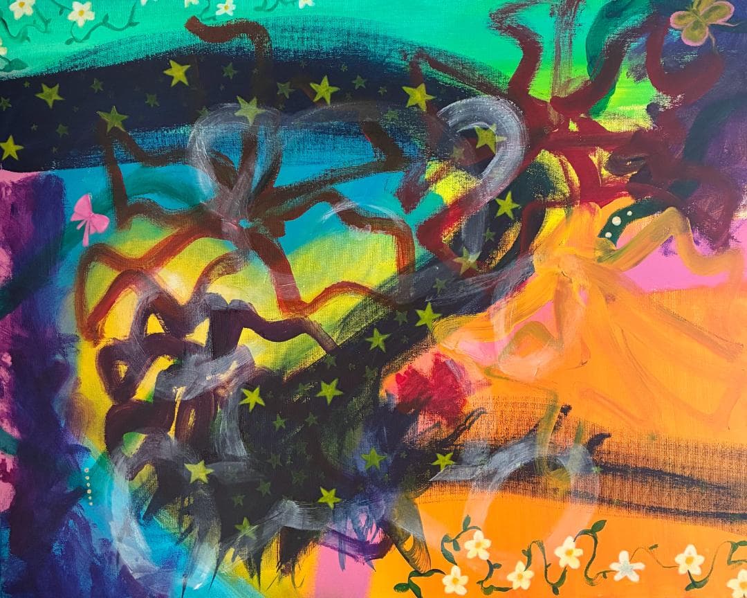 RENA F15サイズ 原画 絵 アート 抽象画 アクリル画 キャンバス