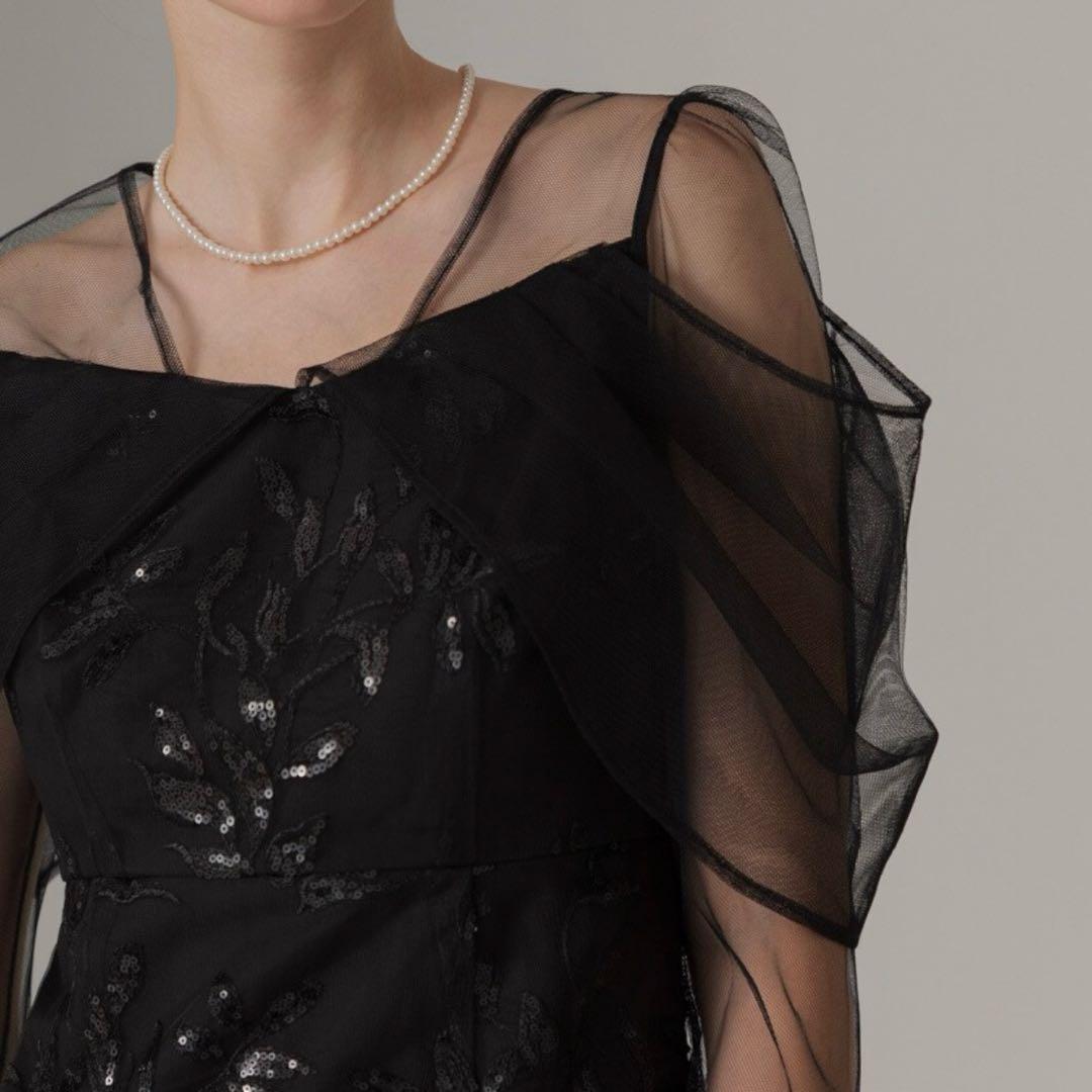 チュールロングスリーブリーフIラインドレス／レジャ（Leja）