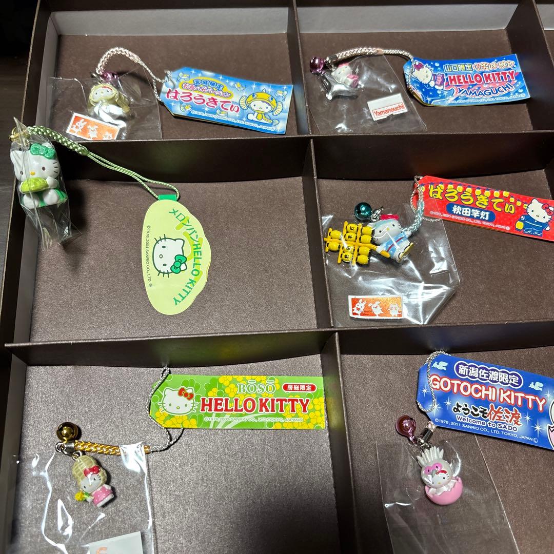 激レアハローキティご当地ストラップ9個セットまとめ売り