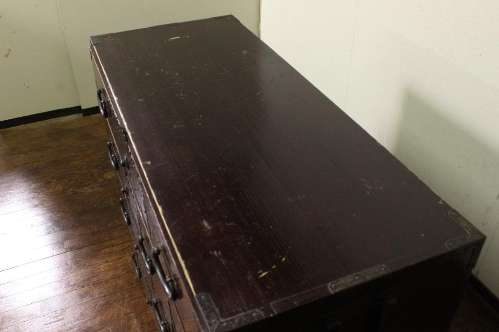 明治時代！最上地方の衣装箪笥 丸金具 時代箪笥/古民家/チェスト/収納/無垢材