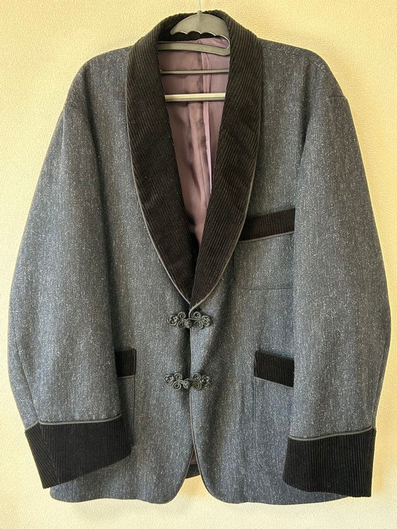 ジャケット・アウター intch. Wool Tweed Smorkin Jacket Navy