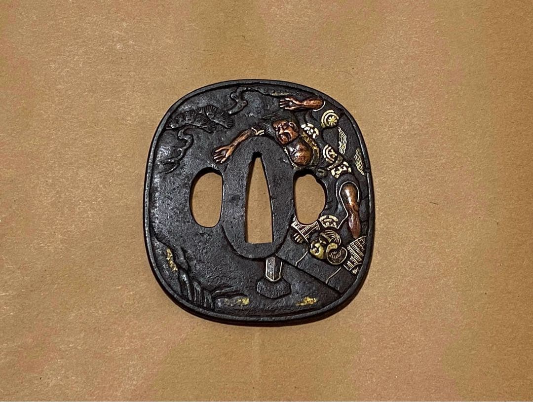 刀装具　鉄鍔　鐔　① 武具　刀　大鍔